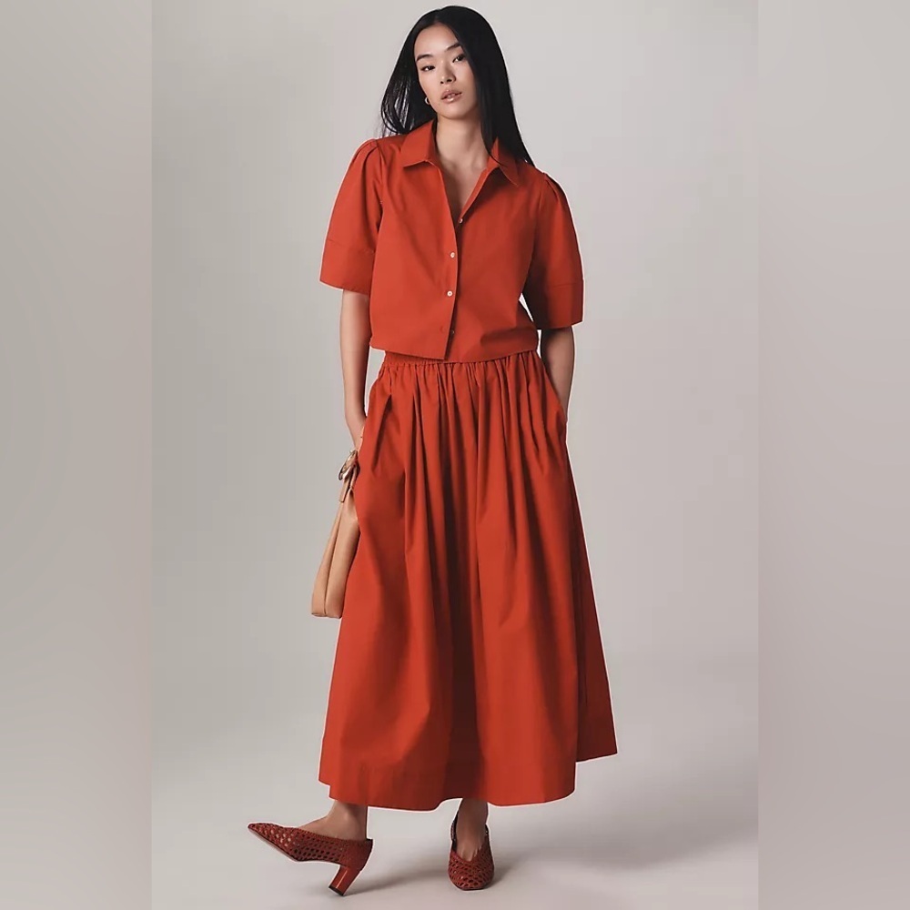 NWT! Anthropologie Maeve Pull-On Circle Skirt - Multiple Sizes 🍊 - Picture 4 of 8